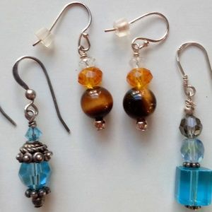 Set of 3 pairs of stylish earrings